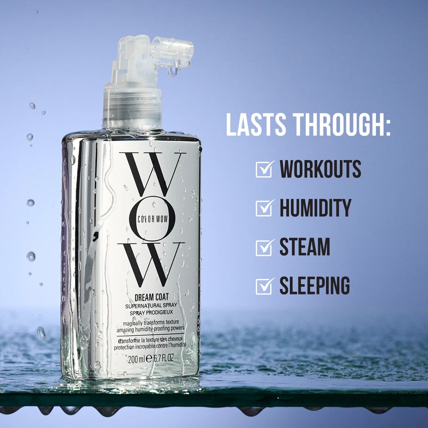 COLOR WOW Dream Coat Anti-Humidity Spray – Anti-Frizz with Built-in Heat Protection Spray for Hair, Award-Winning Spray for Hair Gloss, Frizz Control & Hair Shine
