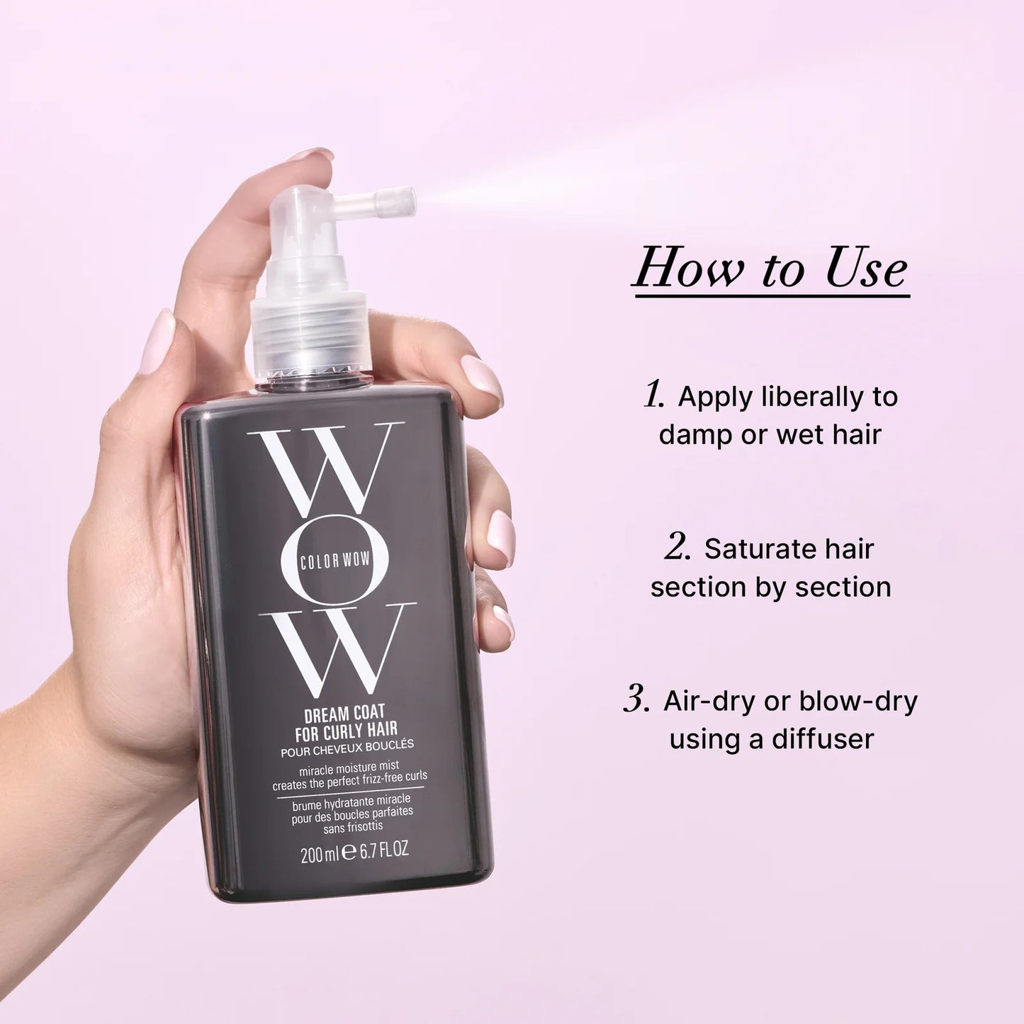 COLOR WOW Dream Coat for Curly Hair – Frizz-Free Curls Made Easy | Moisture-Boosting Spray, Curl-Enhancing Formula